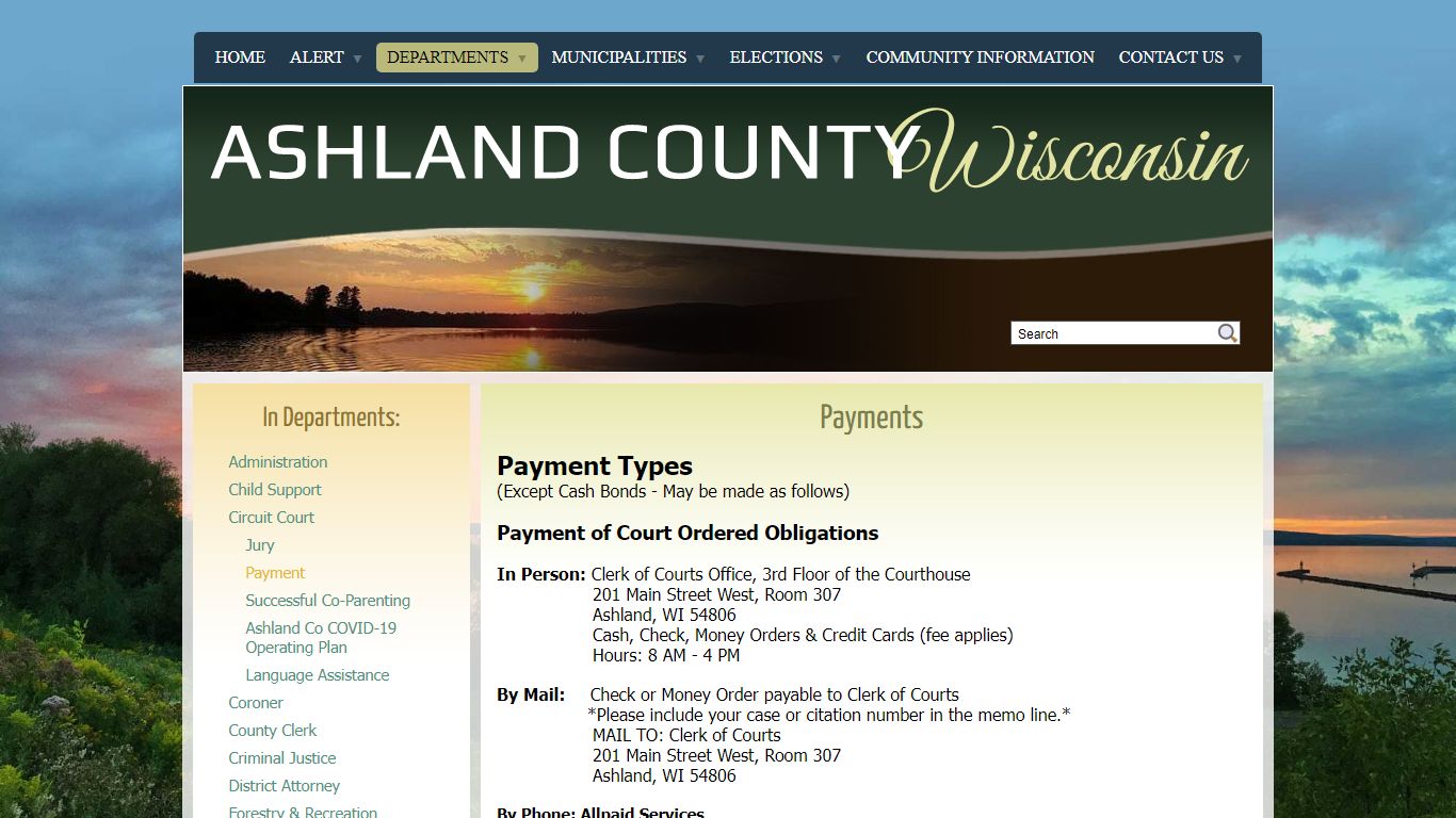 Payment - Ashland County, WI